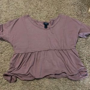 purple ruffle top